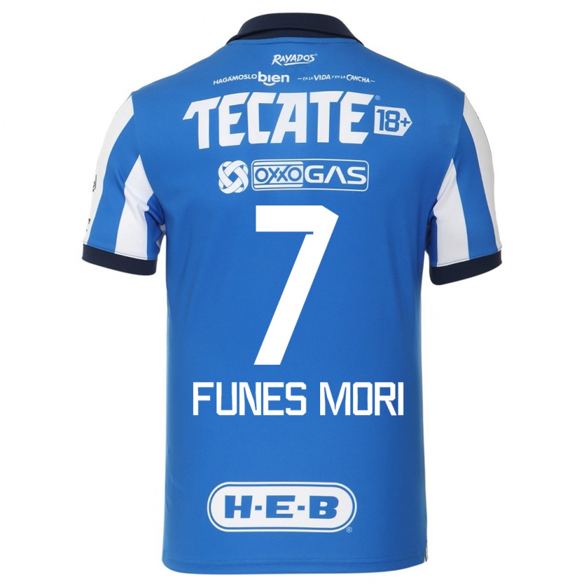 Heren Rogelio Funes Mori #7 Blauw Wit Thuisshirt Thuistenue 2023/24 T-Shirt