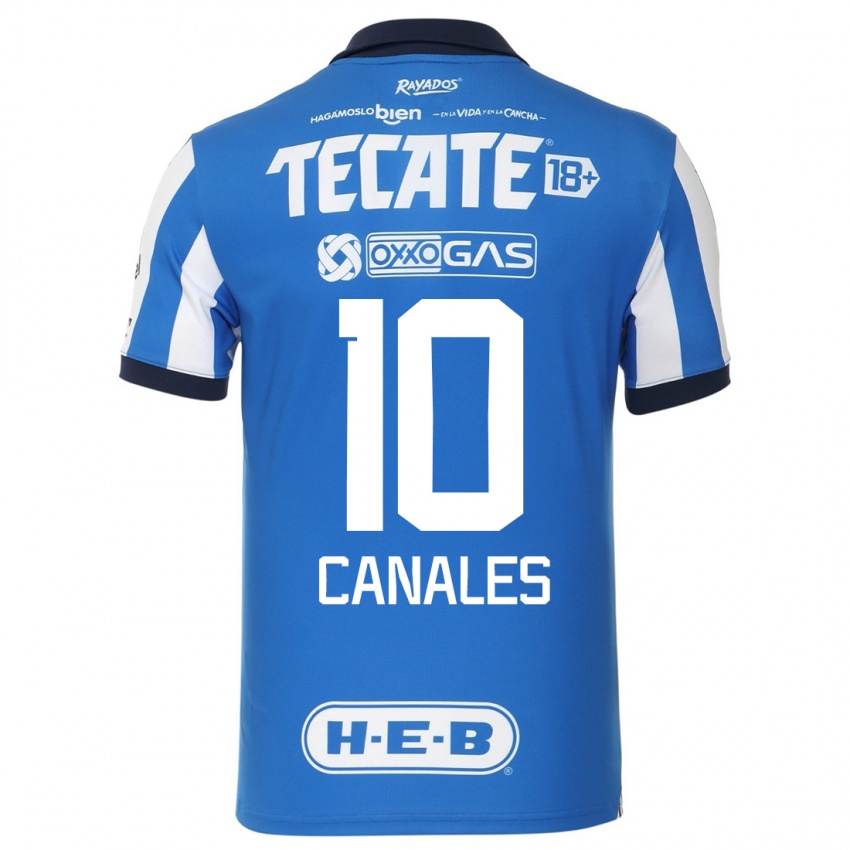 Heren Sergio Canales #10 Blauw Wit Thuisshirt Thuistenue 2023/24 T-Shirt