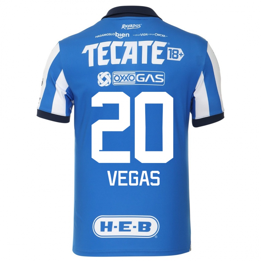 Heren Sebastian Vegas #20 Blauw Wit Thuisshirt Thuistenue 2023/24 T-Shirt