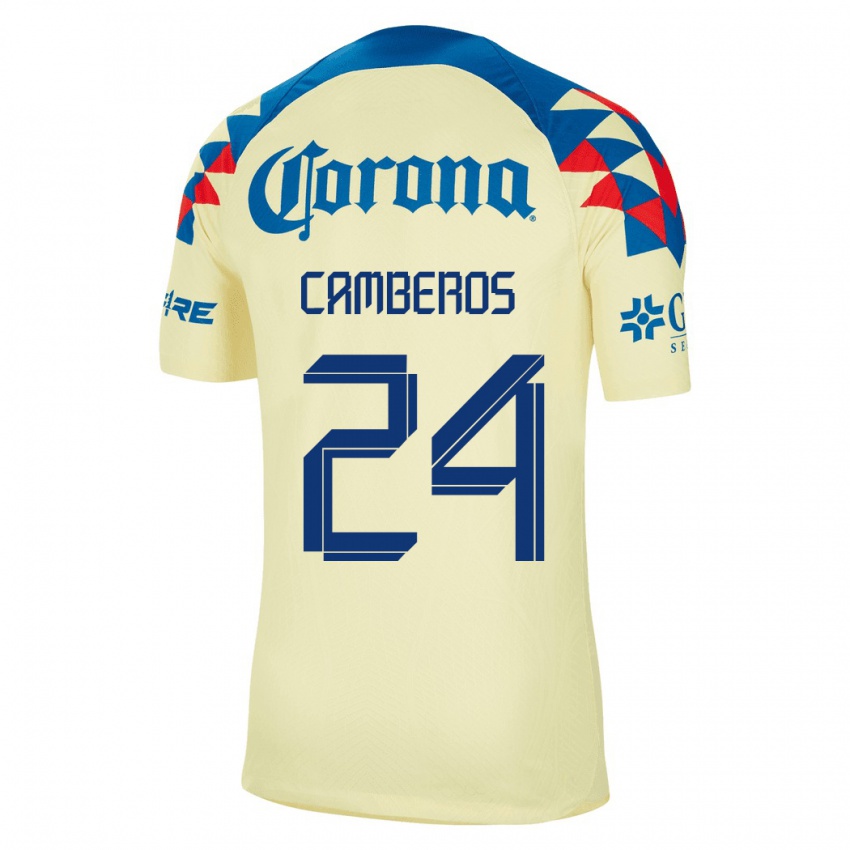 Heren Scarlett Camberos #24 Geel Thuisshirt Thuistenue 2023/24 T-Shirt