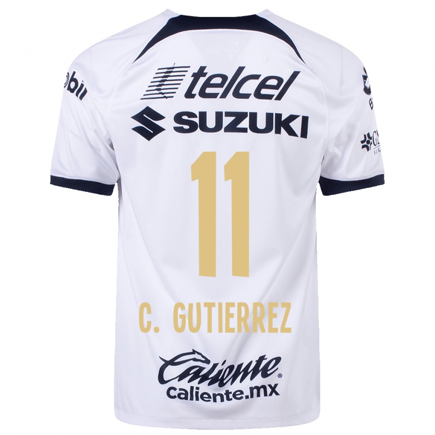 Heren Carlos Gutierrez #11 Wit Thuisshirt Thuistenue 2023/24 T-Shirt