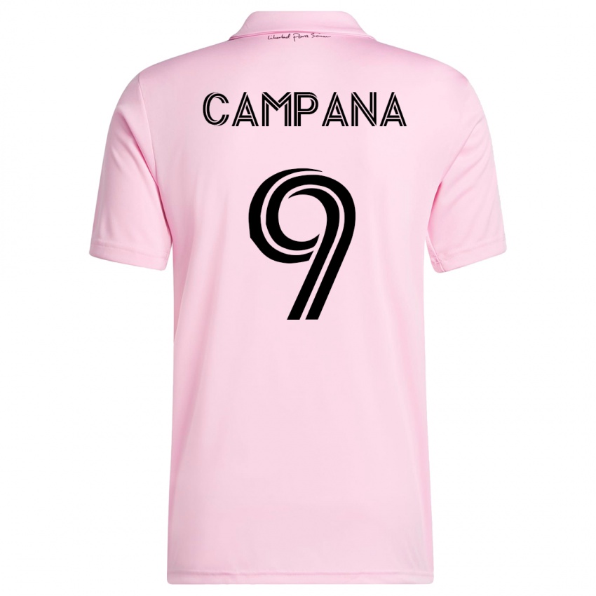 Heren Leonardo Campana #9 Roze Thuisshirt Thuistenue 2023/24 T-Shirt