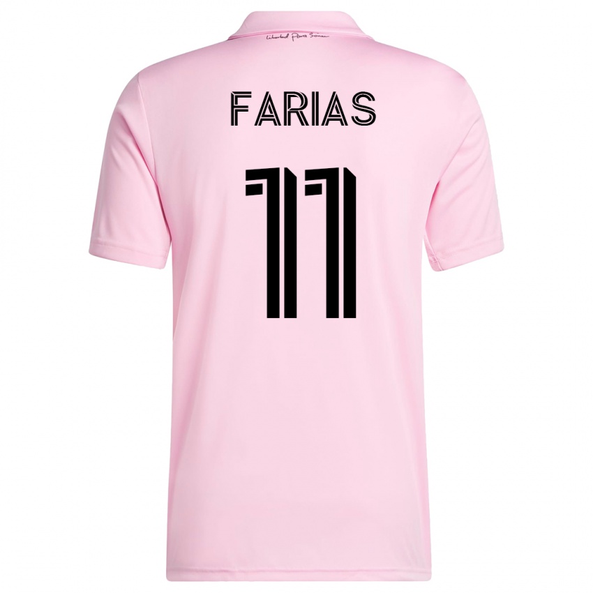 Heren Facundo Farías #11 Roze Thuisshirt Thuistenue 2023/24 T-Shirt