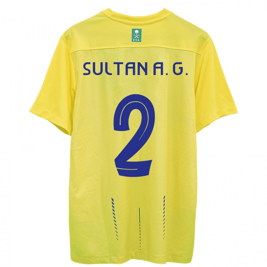 Heren Sultan Al-Ghannam #2 Geel Thuisshirt Thuistenue 2023/24 T-Shirt