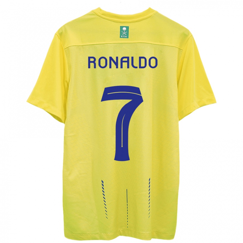 Heren Cristiano Ronaldo #7 Geel Thuisshirt Thuistenue 2023/24 T-Shirt