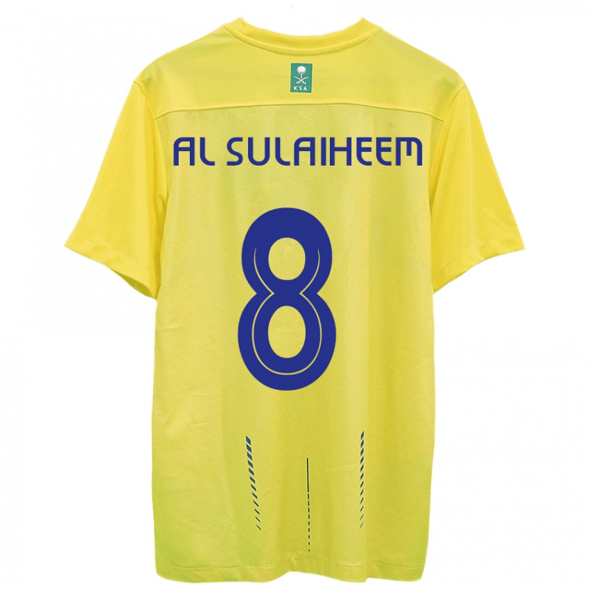 Heren Abdulmajeed Al-Sulaiheem #8 Geel Thuisshirt Thuistenue 2023/24 T-Shirt