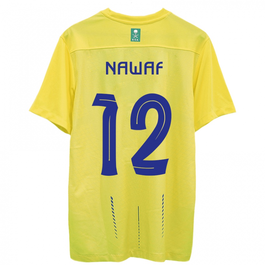 Heren Nawaf Al-Boushal #12 Geel Thuisshirt Thuistenue 2023/24 T-Shirt