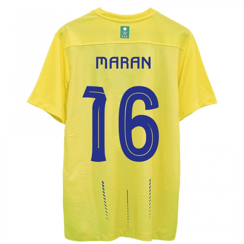 Heren Mohammed Maran #16 Geel Thuisshirt Thuistenue 2023/24 T-Shirt