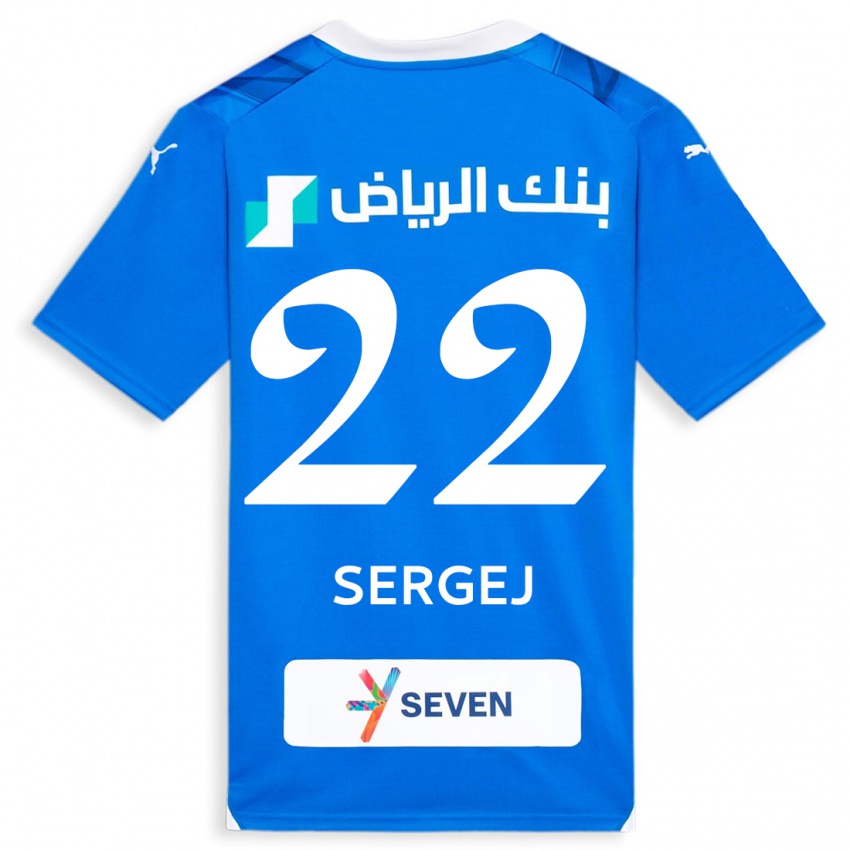 Heren Sergej Milinkovic-Savic #22 Blauw Thuisshirt Thuistenue 2023/24 T-Shirt