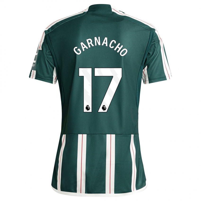 Heren Alejandro Garnacho #17 Donkergroen Uitshirt Uittenue 2023/24 T-Shirt