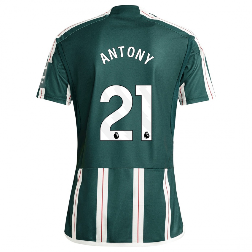Heren Antony #21 Donkergroen Uitshirt Uittenue 2023/24 T-Shirt