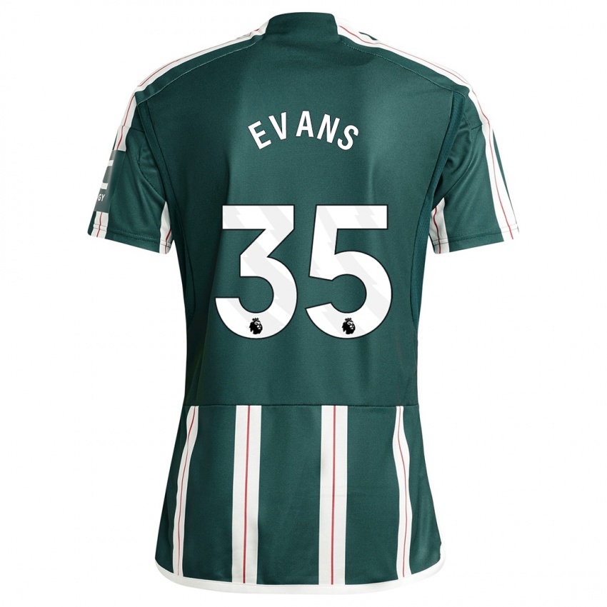 Heren Jonny Evans #35 Donkergroen Uitshirt Uittenue 2023/24 T-Shirt