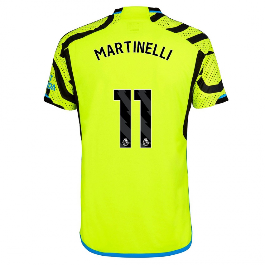 Heren Gabriel Martinelli #11 Geel Uitshirt Uittenue 2023/24 T-Shirt