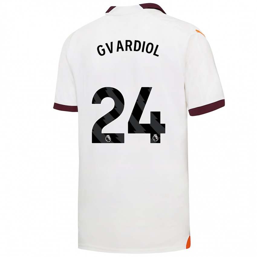 Heren Josko Gvardiol #24 Wit Uitshirt Uittenue 2023/24 T-Shirt