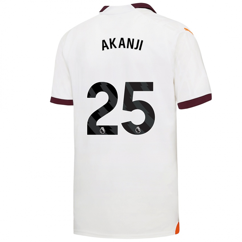 Heren Manuel Akanji #25 Wit Uitshirt Uittenue 2023/24 T-Shirt