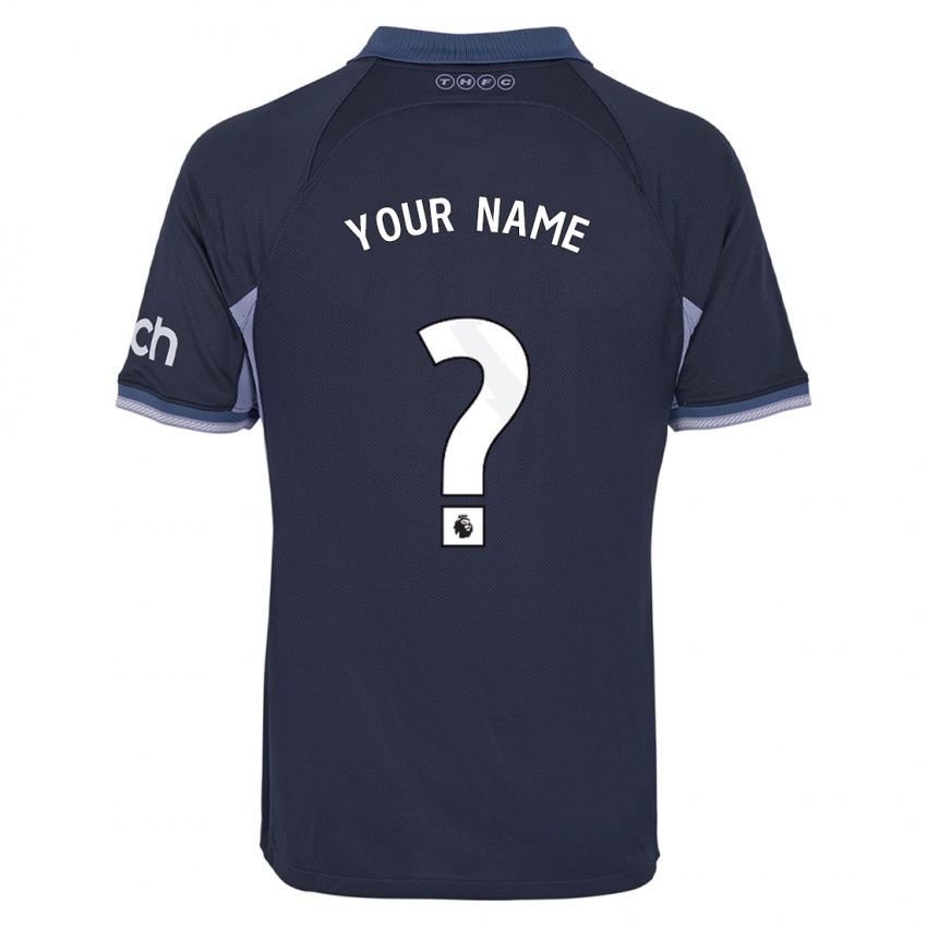 Heren Uw Naam #0 Donkerblauw Uitshirt Uittenue 2023/24 T-Shirt