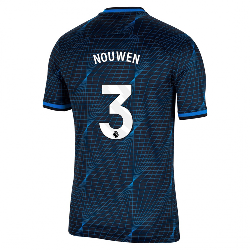 Heren Aniek Nouwen #3 Donkerblauw Uitshirt Uittenue 2023/24 T-Shirt