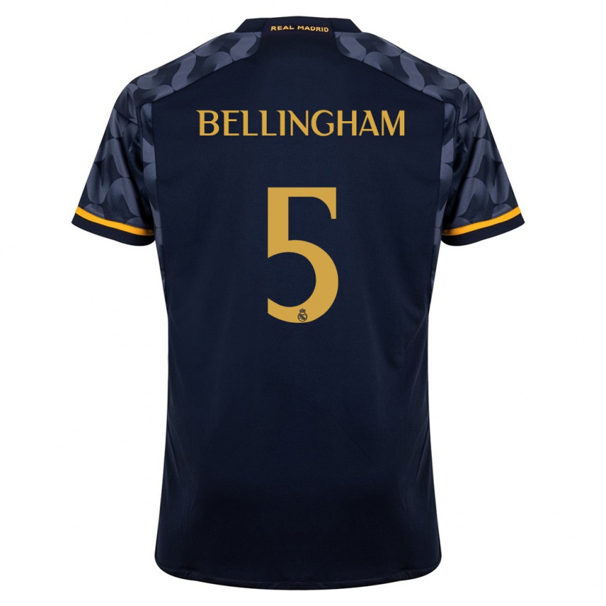 Heren Jude Bellingham #5 Donkerblauw Uitshirt Uittenue 2023/24 T-Shirt