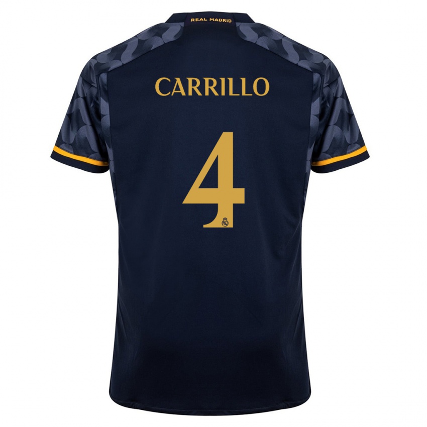 Heren Alvaro Carrillo #4 Donkerblauw Uitshirt Uittenue 2023/24 T-Shirt