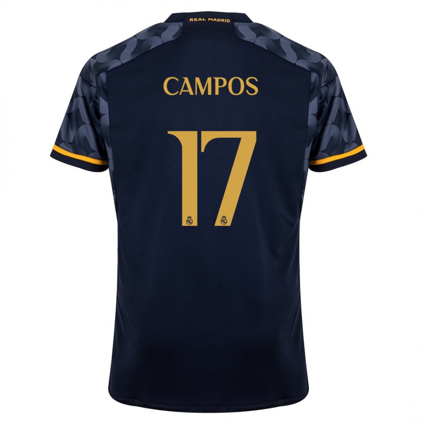 Heren Andres Campos #17 Donkerblauw Uitshirt Uittenue 2023/24 T-Shirt