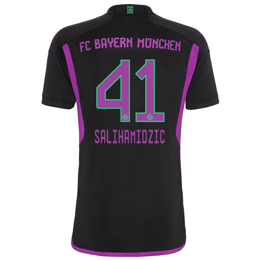 Heren Nick Salihamidzic #41 Zwart Uitshirt Uittenue 2023/24 T-Shirt