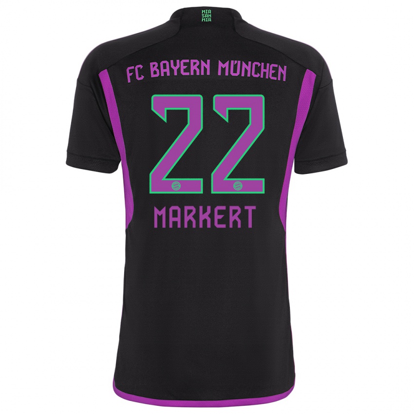 Heren Leon Markert #22 Zwart Uitshirt Uittenue 2023/24 T-Shirt