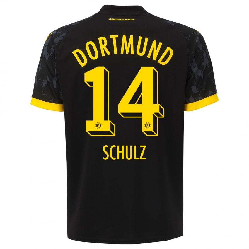 Heren Nico Schulz #14 Zwart Uitshirt Uittenue 2023/24 T-Shirt