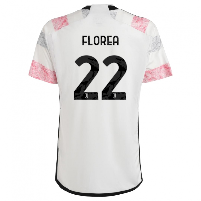 Heren Andrei Florea #22 Wit Roze Uitshirt Uittenue 2023/24 T-Shirt