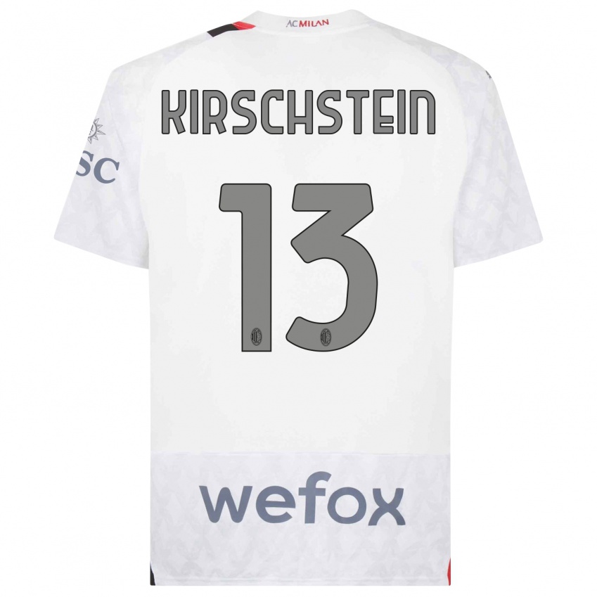 Heren Merle Kirschstein #13 Wit Uitshirt Uittenue 2023/24 T-Shirt