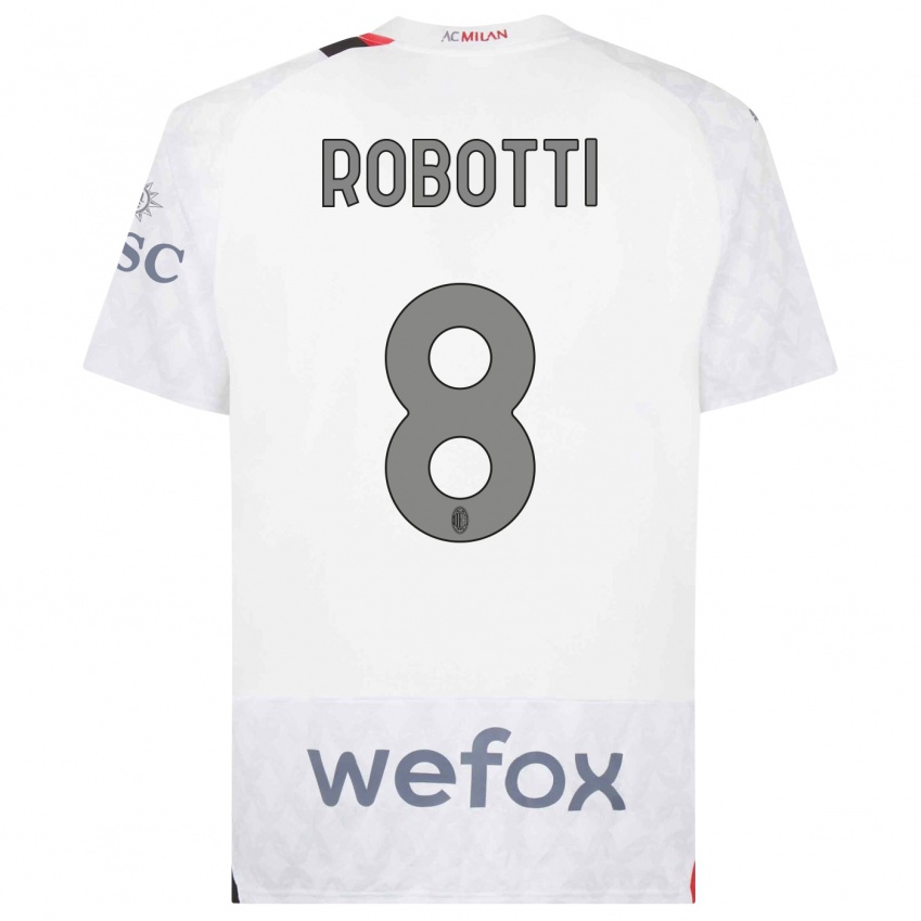 Heren Giovanni Robotti #8 Wit Uitshirt Uittenue 2023/24 T-Shirt