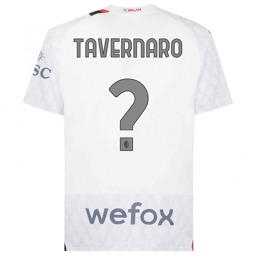 Heren Federico Tavernaro #0 Wit Uitshirt Uittenue 2023/24 T-Shirt