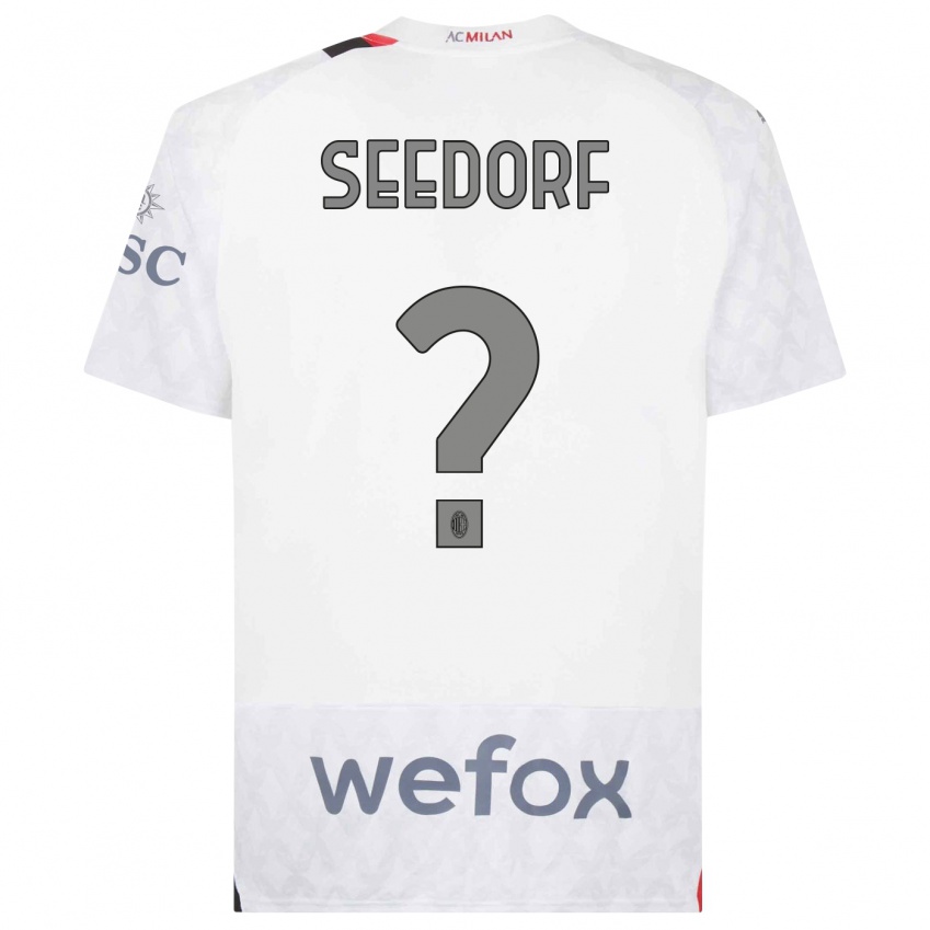 Heren Denzel Viana Seedorf #0 Wit Uitshirt Uittenue 2023/24 T-Shirt