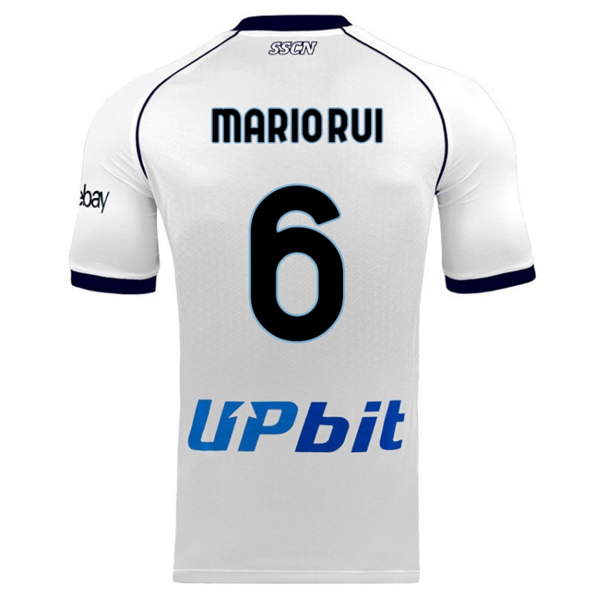 Heren Mario Rui #6 Wit Uitshirt Uittenue 2023/24 T-Shirt
