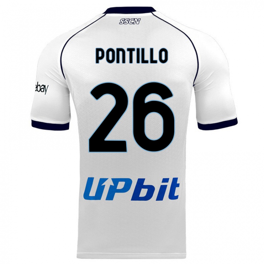Heren Pasquale Pontillo #26 Wit Uitshirt Uittenue 2023/24 T-Shirt