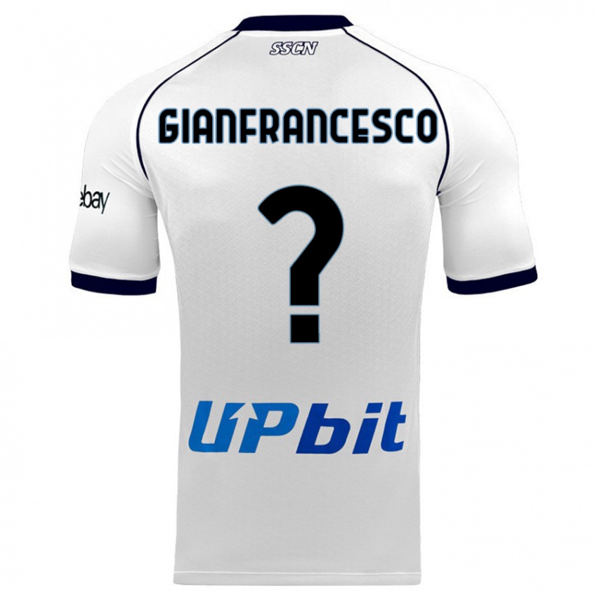 Heren Sergio Gianfrancesco #0 Wit Uitshirt Uittenue 2023/24 T-Shirt