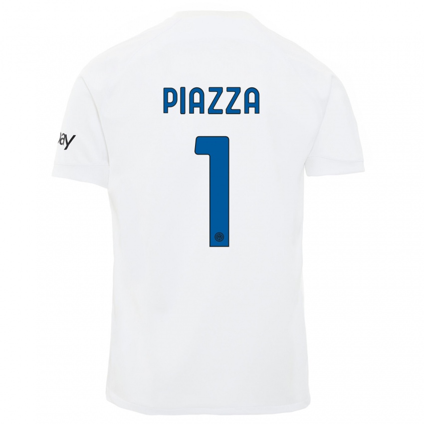 Heren Alessia Piazza #1 Wit Uitshirt Uittenue 2023/24 T-Shirt