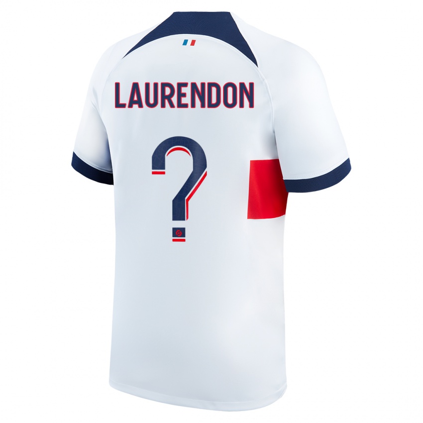 Heren Bilal Laurendon #0 Wit Uitshirt Uittenue 2023/24 T-Shirt