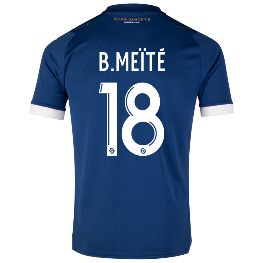 Heren Bamo Meïté #18 Donkerblauw Uitshirt Uittenue 2023/24 T-Shirt