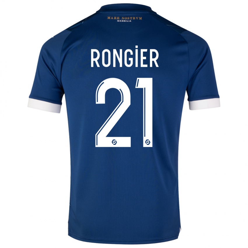 Heren Valentin Rongier #21 Donkerblauw Uitshirt Uittenue 2023/24 T-Shirt
