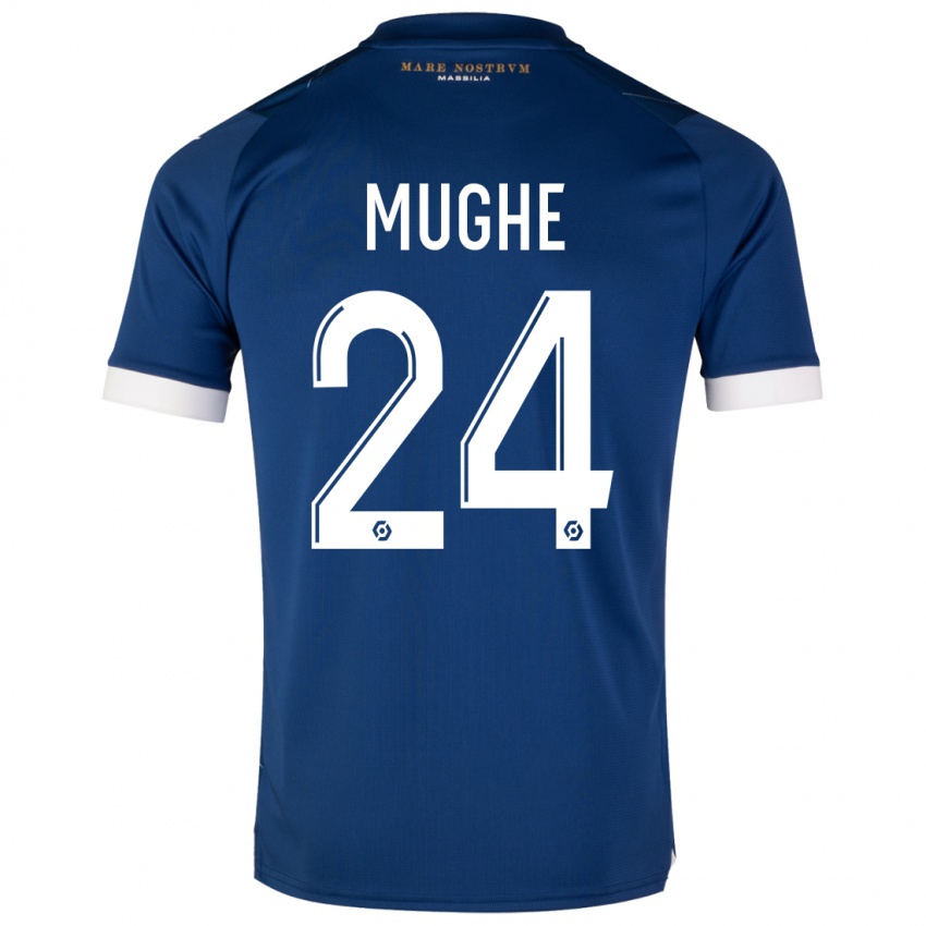Heren François Mughe #24 Donkerblauw Uitshirt Uittenue 2023/24 T-Shirt