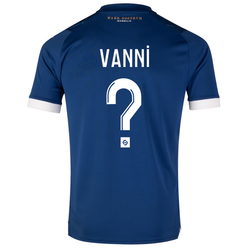 Heren Fabio Vanni #0 Donkerblauw Uitshirt Uittenue 2023/24 T-Shirt