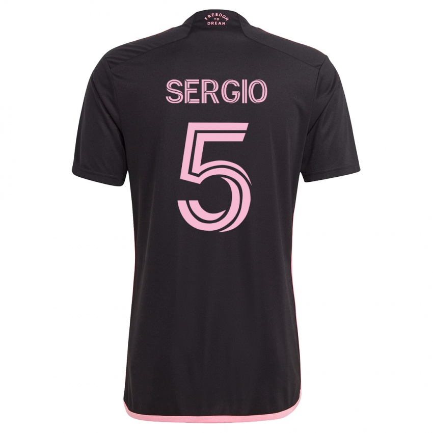 Heren Sergio Busquets #5 Zwart Uitshirt Uittenue 2023/24 T-Shirt
