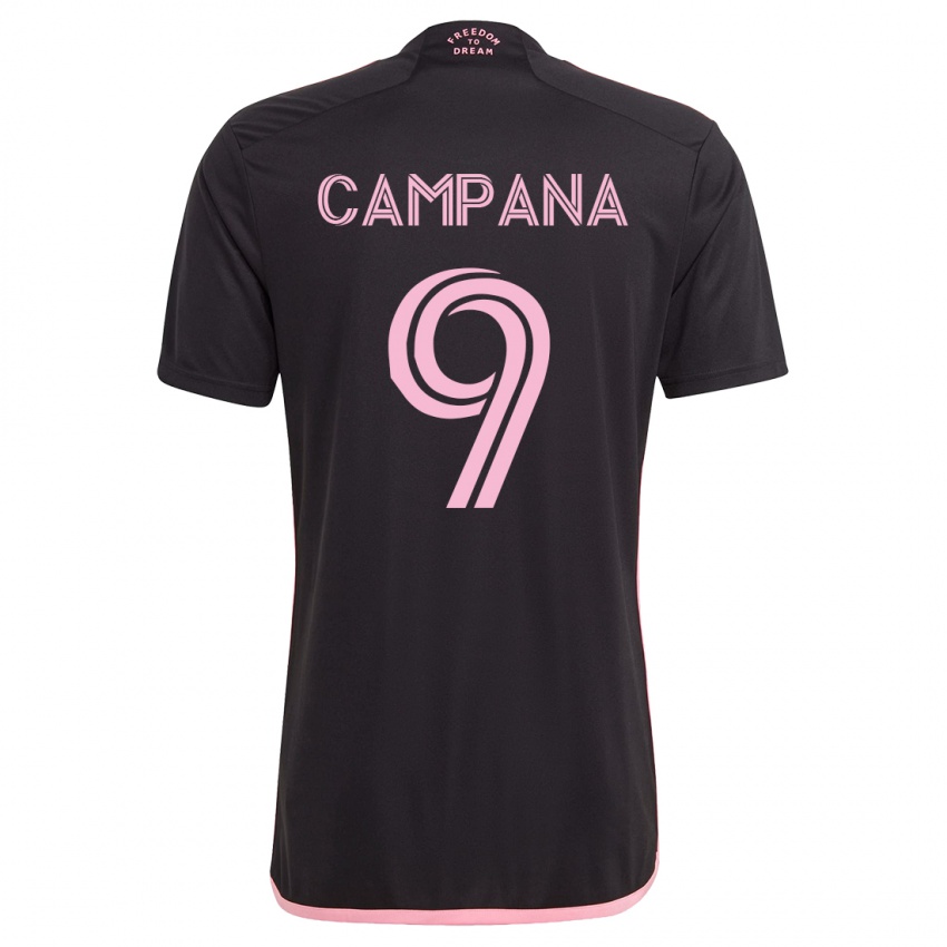 Heren Leonardo Campana #9 Zwart Uitshirt Uittenue 2023/24 T-Shirt