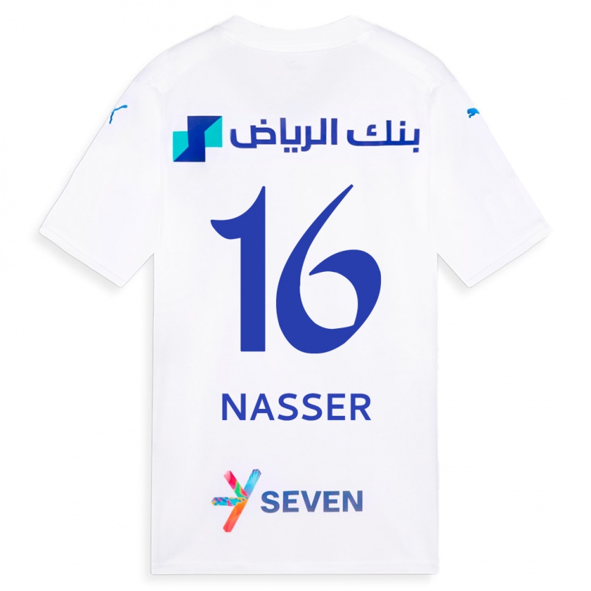 Heren Nasser Al-Dawsari #16 Wit Uitshirt Uittenue 2023/24 T-Shirt
