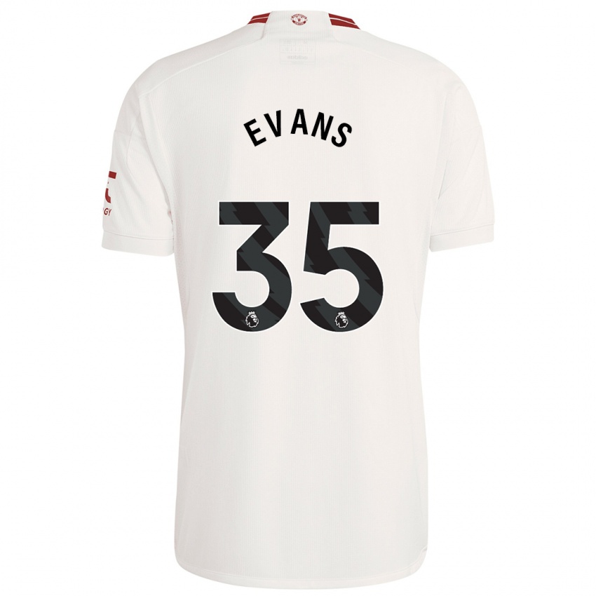 Heren Jonny Evans #35 Wit Thuisshirt Derde Tenue 2023/24 T-Shirt