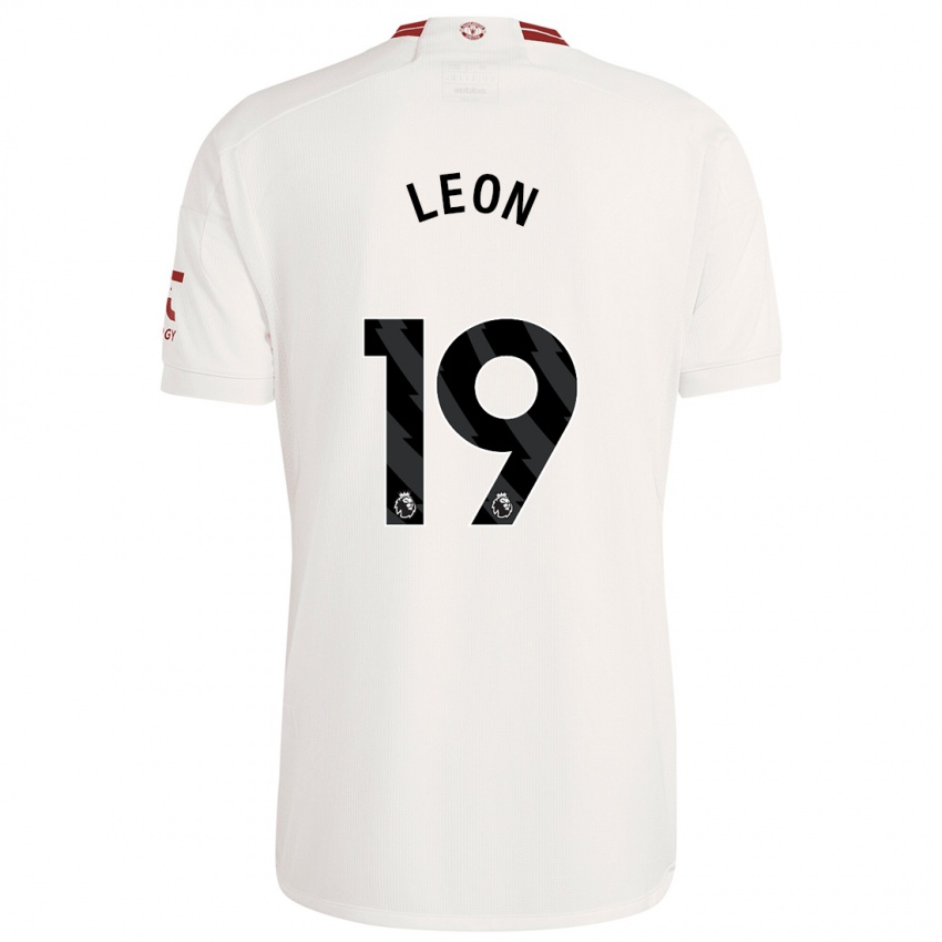 Heren Adriana Leon #19 Wit Thuisshirt Derde Tenue 2023/24 T-Shirt