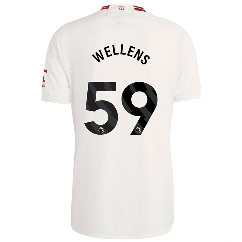 Heren Charlie Wellens #59 Wit Thuisshirt Derde Tenue 2023/24 T-Shirt