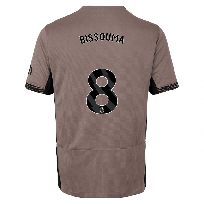 Heren Yves Bissouma #8 Donker Beige Thuisshirt Derde Tenue 2023/24 T-Shirt