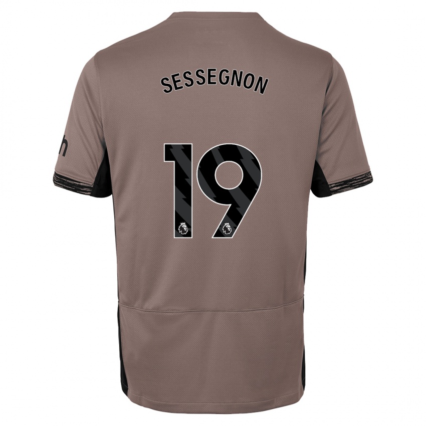 Heren Ryan Sessegnon #19 Donker Beige Thuisshirt Derde Tenue 2023/24 T-Shirt