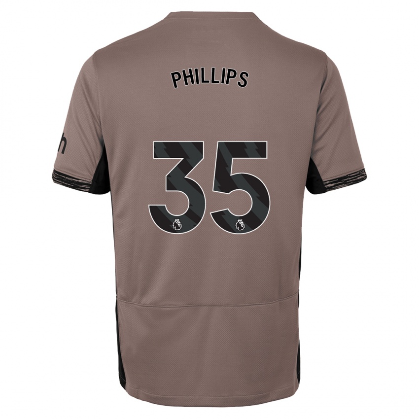 Heren Ashley Phillips #35 Donker Beige Thuisshirt Derde Tenue 2023/24 T-Shirt